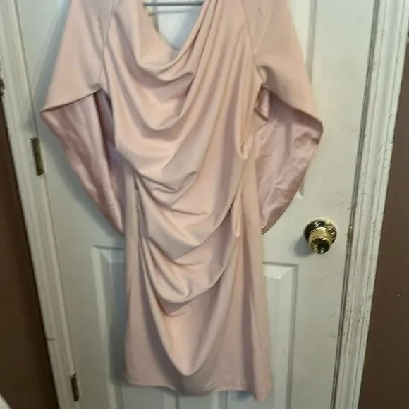 Betsey &Adam Drapedback ruched Sheath Dress NWOT 12 - Picture 3 of 11